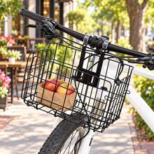 ROCKBROS Folding Bicycle Front And Rear Basket - Steel Frame Structure, Space-Saving Design, Suitable For Pets, Daily Use, Commuting, Shopping And Leisure Activities Lightweight And Durable Bicycle Accessory - Multicolor - View 4