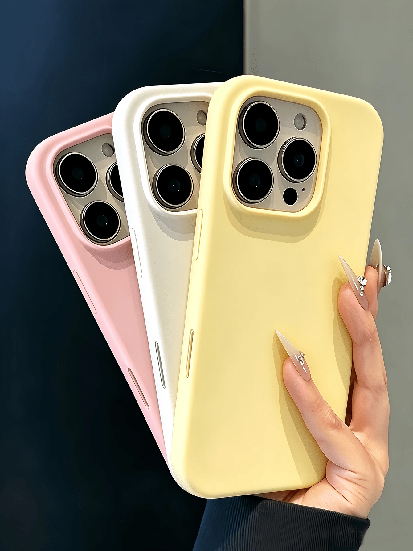 3pcs Multicolor Matte Minimalist Premium Full Coverage TPU Shockproof Phone Case Compatible With Apple 18 17 16 15 14 13 12 11 Pro Max Air And Series - Multicolor - View 1