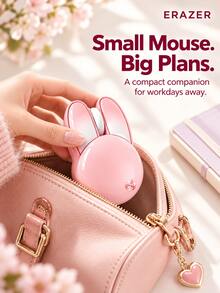 Lenovo ERAZER N520S Cute Bunny Wireless Mouse, Quiet Clicks, 2.4GHz USB Receiver, Plug And Play, Comfortable Grip, Portable Computer Mouse For Laptop, Desktop PC, Home Office, Work And Study - View 9