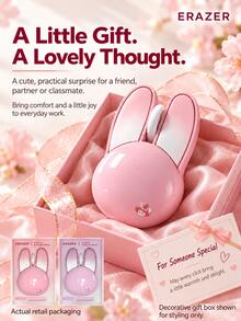 Lenovo ERAZER N520S Cute Bunny Wireless Mouse, Quiet Clicks, 2.4GHz USB Receiver, Plug And Play, Comfortable Grip, Portable Computer Mouse For Laptop, Desktop PC, Home Office, Work And Study - View 10