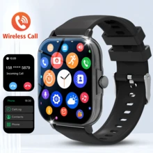 Smart Watch, Supports Multi-Language, Wireless Calling, Call/Message Notifications; Equipped With 2.01 Inch Large Screen, Features Weather Forecast, Step Counting, Multiple Sports Modes, Music Playback, Step & Calorie Tracking, Remote Camera Control; USB Charging, 240 Pixel Display, 180mAh Lithium Battery; Unisex - Multicolor - View 5