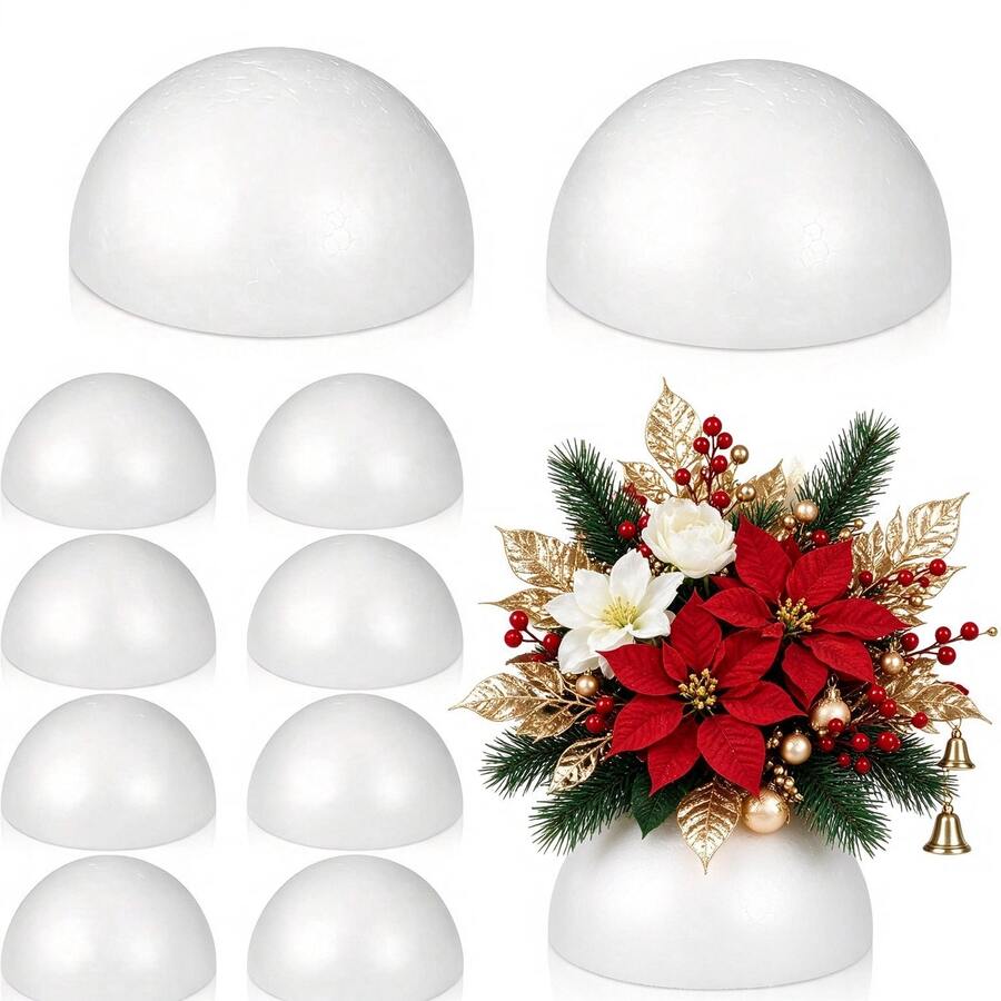 1pc DIY Artificial Flower Foam Hemisphere, Foam Floral Arrangement Model, Handheld Flower Wedding Party Tabletop Decoration Material, Handheld Flower Wedding Banquet Decoration Material - Multicolor - View 1