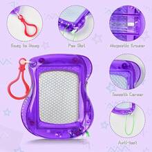 6pcs/10pcs Small Magnetic Drawing Board, Backpack/Keychain Notebook, Erasable/Drawing Board, Monster Theme Gift, Suitable For Christmas, Valentine's Day, Wedding, Birthday And Other Occasions. [Random Color/Style] [Random Color For Some Accessories] - Multicolor - View 3