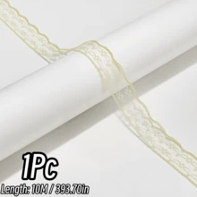 1Pc/2Pcs 10m / 393.70in Lace Trim Gift Wrapping Wedding Decoration Hair Accessories Clothing Home Textile Accessories Flower Wrapping Sewing Projects, Making Hair Clips And Wrapping Gifts - Multicolor - View 16