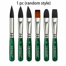 Bộ 6 cọ vẽ màu nước cán ngắn – Cọ lông sóc tổng hợp chuyên nghiệp dùng cho chi tiết acrylic và gouache – Bộ cọ vẽ du lịch tiện lợi, gồm cọ tròn, cọ filbert, cọ tạo vân, cọ tạo hình và cọ dẹt - Nhiều màu - Xem 14
