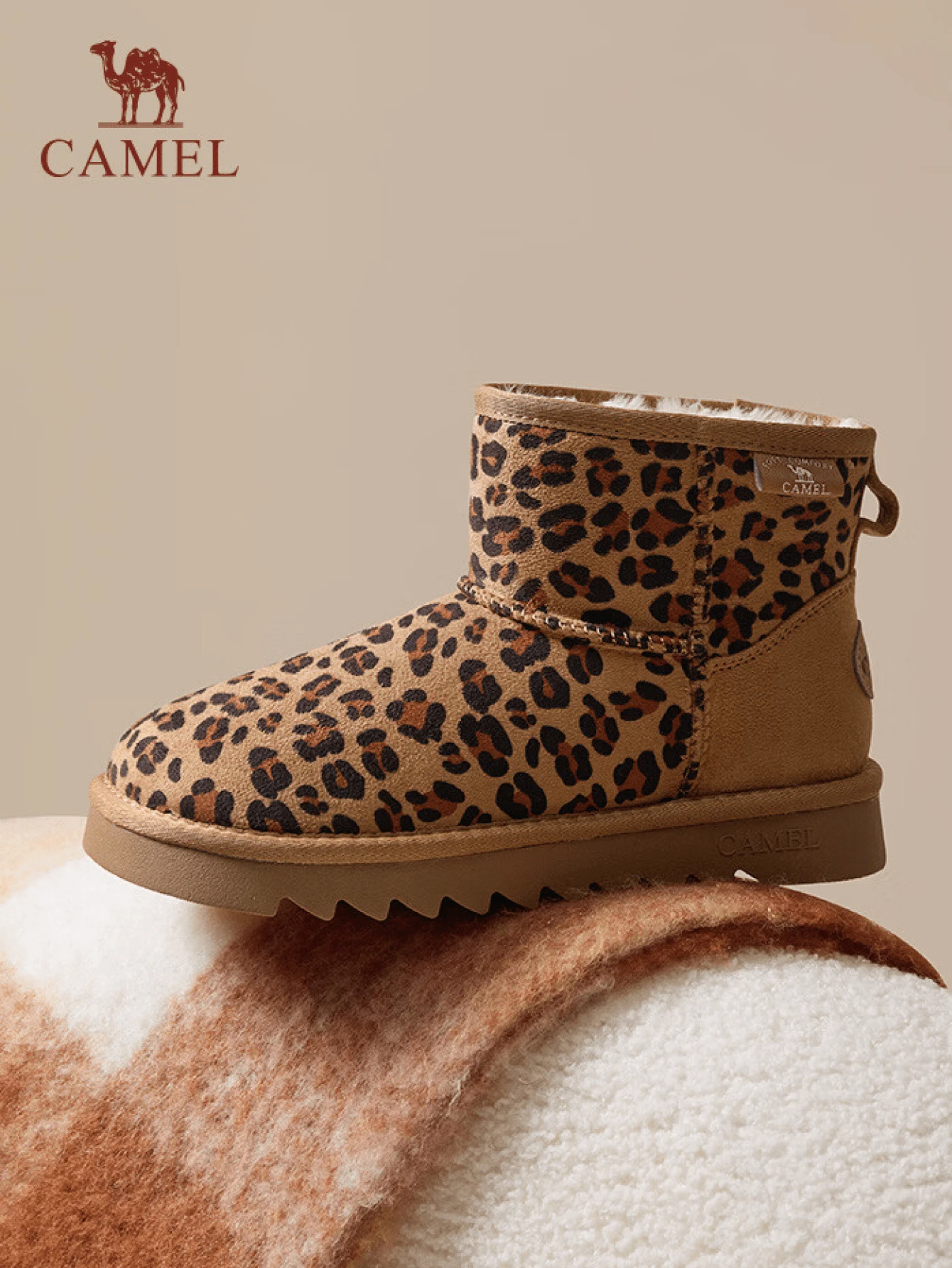 CAMEL CROWN Women's Snow Boots, Warm Winter Boots, Faux Fur Trim Mid ...