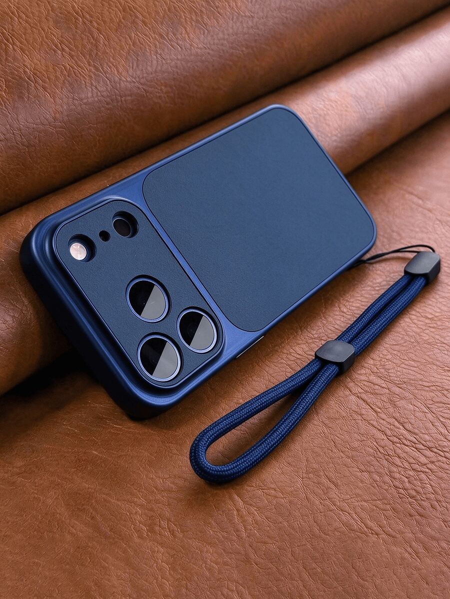 2pcs Set (1 Phone Case + 1 Lanyard) New Luxury Vintage Phone Case, Compatible With IPhone 18 Series, 18 Pro Max 17 Pro Max 18 17 16 15 14 13 Pro Max, Shockproof Lens, Soft Edge Hard Shell - Royal Blue - View 1