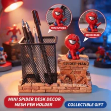 Hasbro Superhero Resin Pen Holder Bundle, Spider-Man Captain America 3D Figure Desktop Stationery Storage, Desk Decoration - Black Suit - Spider-man - View 9