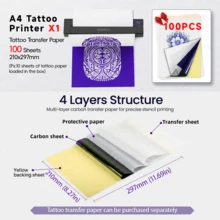 ORICO A4 Tattoo Template Printer, 2026 New Wireless Portable Thermal Printer - Upgraded Printing Technology, Designed For Tattoo Artists, High Definition And Fast Data Transfer. Includes One Test Print Page. - Black - View 12
