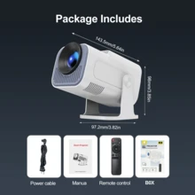 Projetor Smart HY320 Mini, Android 13, Suporta 4K HD, Bluetooth e Wi‑Fi 6 - Entrada do Brasil (127V) - Visão 4