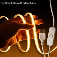 LQHZMYY COB LED Strip Light, 5V Low Voltage USB Powered, Compatible With Power Bank, Laptop, USB Power Adapter. Equipped With 501 On/Off Switch, No Need To Repeatedly Plug And Unplug, Control Light Switch Anytime. Suitable For Daily Lighting, Home Decor, Bedroom Vanity, TV Backlight, Halloween And Other Holiday Decorations - LED Strip - View 2