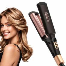 UKLISS Mini Dual Voltage Shallow Wave Curling Iron & Hair Straightener, 5 Adjustable Temperature Settings, 30s Fast Heating, Tourmaline Heating Element, Anti-Scald Protection, 1.02cm Heating Barrel, Beach Wave Curls, Includes Heat-Resistant Storage Bag, C-Type Plug, Beach Wave Styler - EU C Type Plug(220-240V) - View 8