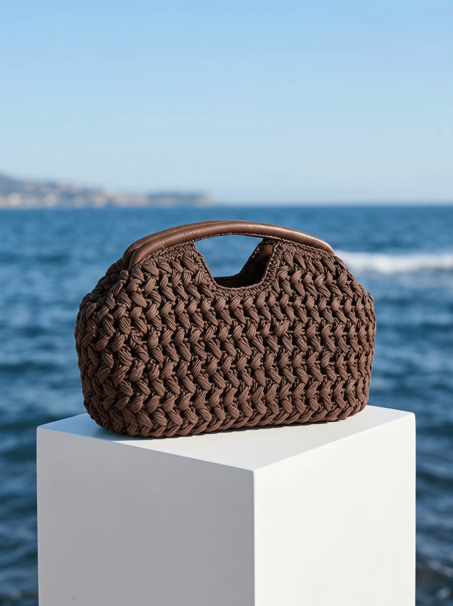 CAJUNI 1 Bolsa de Palha Trançada Estilo Moda Primavera/Verão ...