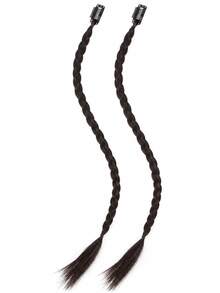 topshiny 2PCS Y2K Clip-In Braided Hair Extensions For Women, Sweet Cool Faux Boxer Braids, Dreadlock Hair Chains, Punk Style Hair Accessories - Multicolor - View 8