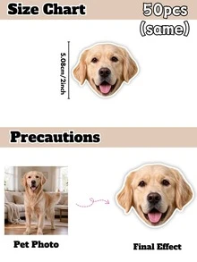 1/10/25/50/100/150/300pcs, Custom Pet Face Cupcake Decorations, Custom Pet Portrait And Numbers, Personalized Pet Face Shape Cupcake Decorations, Birthday Decorations, Party Decorations, Cupcake Decorations, Holiday Decorations. - Multicolor - View 10