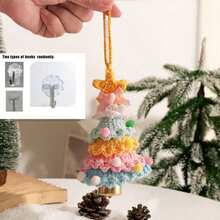 Crochet Christmas Tree With Bell Design, Artificial Christmas Tree For Home Wall, Office, Car Decoration, Holiday Hanging Ornament, Gift For Friends, Family, Lovers (Blue) - Multiple Styles - View 9