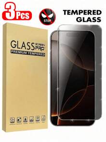 CASECOPS 3片裝時尚隱私鋼化玻璃螢幕保護貼，相容 iPhone Duo/18 Pro Max/18Pro/17 Pro Max/17 Pro/17/16 Pro Max/16/16 Pro/16 Plus/15 Pro Max/15/15 Pro/15/14/13，9H 鋼化玻璃，生日禮物，手機配件，相容手機殼，防指紋，易安裝 - 3件 - 查看 8