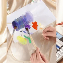 1pc Transparent Oval Acrylic Oil Painting & Watercolor Palette - Transparent - View 6