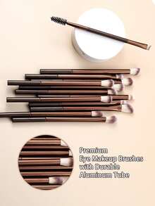 BAILIFOREVER 5/13/22PCS Professional Makeup Brush Set, A Complete Makeup Toolkit Including Face And Eye Brushes, Makeup Sponges, Triangular Puffs, A Waterproof PU Storage Bag, And Soft Synthetic Bristles. It's A Great Christmas Present. - Brown - View 5