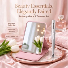 Stainless Steel Professional Thick Eyebrow Tweezers, Slanted Tip Small Tweezers, Universal Hair Removal Tweezers, Suitable For Beard Trimming - A - View 8