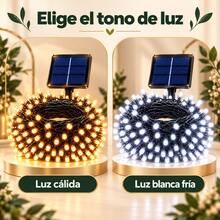 1 Pieza Luces de Cadena LED Solares de 20 m con Panel Solar, Guirnalda de Luces de Hada en Luz Cálida o Blanco Frío, Decoración Navideña para Árbol de Navidad, Jardín, Patio, Balcón, Terraza y Fiesta - 20m Luz blanca fría - Ver 5