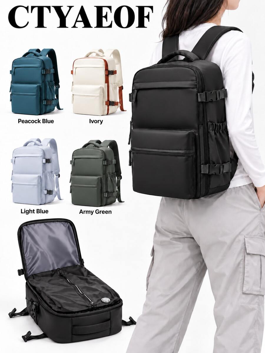CTYAEOF Vacuum Compression Travel Packing Bag (Includes Air Pump) Carry ...
