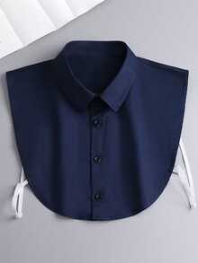 Solid Color Button Style Unisex White, Gray, Blue Multi-Color Multi-Function Professional Pointed Collar Square Collar Fake Collar, Suitable For Matching Sweaters, Suits, Formal Wear, Layered Fake Collar, With Adjustable Buckle, Weight Range: Within 180 Lbs - Multicolor - View 9