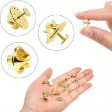 10/30pcs Butterfly Clutch Backs, Metal Clutch Pin Backs Replacement DIY Brooch Badge Jewelry Making Accessories - Multicolor - View 3