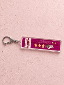 1/7pcs ARIRANG Song Acrylic Keychain, Y2K Retro Street Style, English Song Title Print, K-Pop Backpack & Shoulder Bag Charm, Car Key Ring Accessory, Ideal Gift For ARMY Fans Friends - Multicolor - View 9