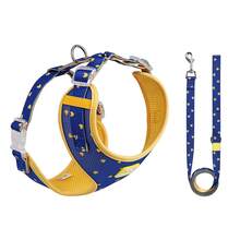 Fan-Shaped Dog Cat Harness Leash Set, Breathable No Pull Pet Vest For Small Dogs And Cats - Blue - View 10