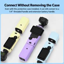 Compatible For Pocket 3 Case & Protective Cover - Full-Cover Silicone Case Suitable For Gimbal, Screen, Body, Handle With Anti-Loss Strap, Camera Not Included, Silicone Camera Case - View 6