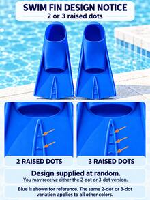 Teenage Swimming Flippers Short Training Fins Unisex Pool Paddling Practice Equipment - White - View 9