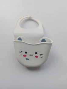 1pc Cute Cat Sink Organizer, Faucet Sponge Holder, Holiday Kitchen Prep Tool, Tool-Free Hanging Drain Basket, Silicone Soap Brush Storage - Multiple Styles and Colors - View 11