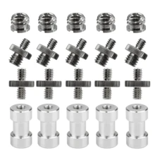VeFly 20Pcs 1/4" To 3/8" Female Screws Convert Adapter Spigot Stud Male Screw For Flash Light Tripod Photo Studio Kit - View 2