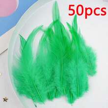 50入/包 隨機混色 8-15cm 白色羽毛 DIY 珠寶裝飾羽毛 針織與手工藝配件 捕夢網裝飾羽毛 - 白色 - 查看 7