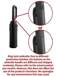 1pc 10-Rib Automatic Open-Close Large Umbrella, Thickened & Reinforced Unisex Foldable Umbrella For Rain And Sunshine (Product Size And Weight Please Note, Ribs And Rib Color Shipped Randomly),Umbrella - A - View 10