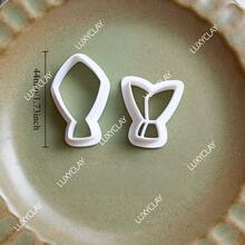 Christmas Themed Polymer Clay Molds Flower Bouquet HO HO HO Letters Leaf Snowflake Shape Pattern Polymer Clay Cutters For Hoop Earrings Making - White - View 11