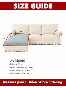 1pc Solid Color Silky Elastic Sofa Cushion Cover, Modern Minimalist Design, Suitable For All Seasons - Light Grey - View 17