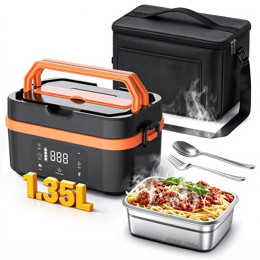 Electric Lunch Box, Portable Heating Lunch Box, Rechargeable Insulated ...
