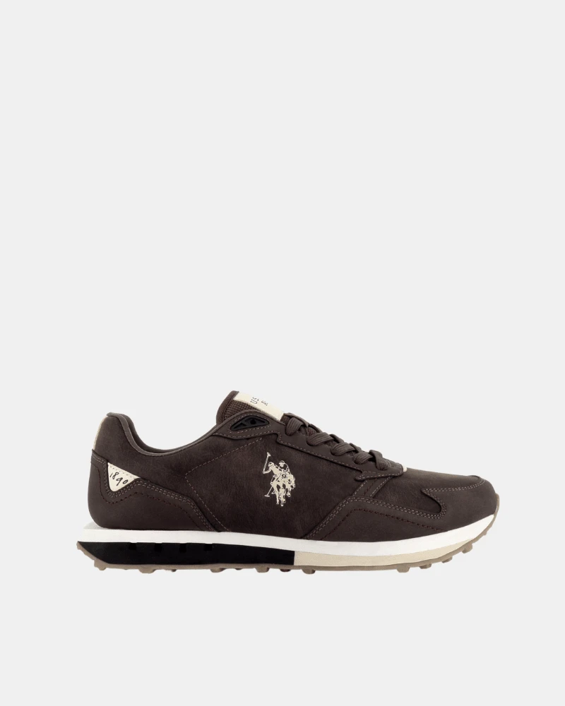 US Polo Assn شبشب رجالي واسع المقاس - بني - مشاهدة 1