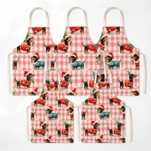 5pcs Kids Aprons, Cute Christmas Pattern Design, Suitable For Girls And Boys, Children's Art Painting Aprons, Kitchen Classroom Cooking Baking, DIY Party - Multicolor - View 19