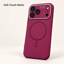 This Large-Capacity Liquid Magnetic Phone Case Is Made Of Hard Surface Material, Featuring Scratch-Resistant, Durable And Long-Lasting Properties. This Product Is An Ideal Gift Choice, Suitable For IPhone 15, 16, 17 And 18 Series Models (Including Pro And Pro Max Versions). - Cherry Red - View 4