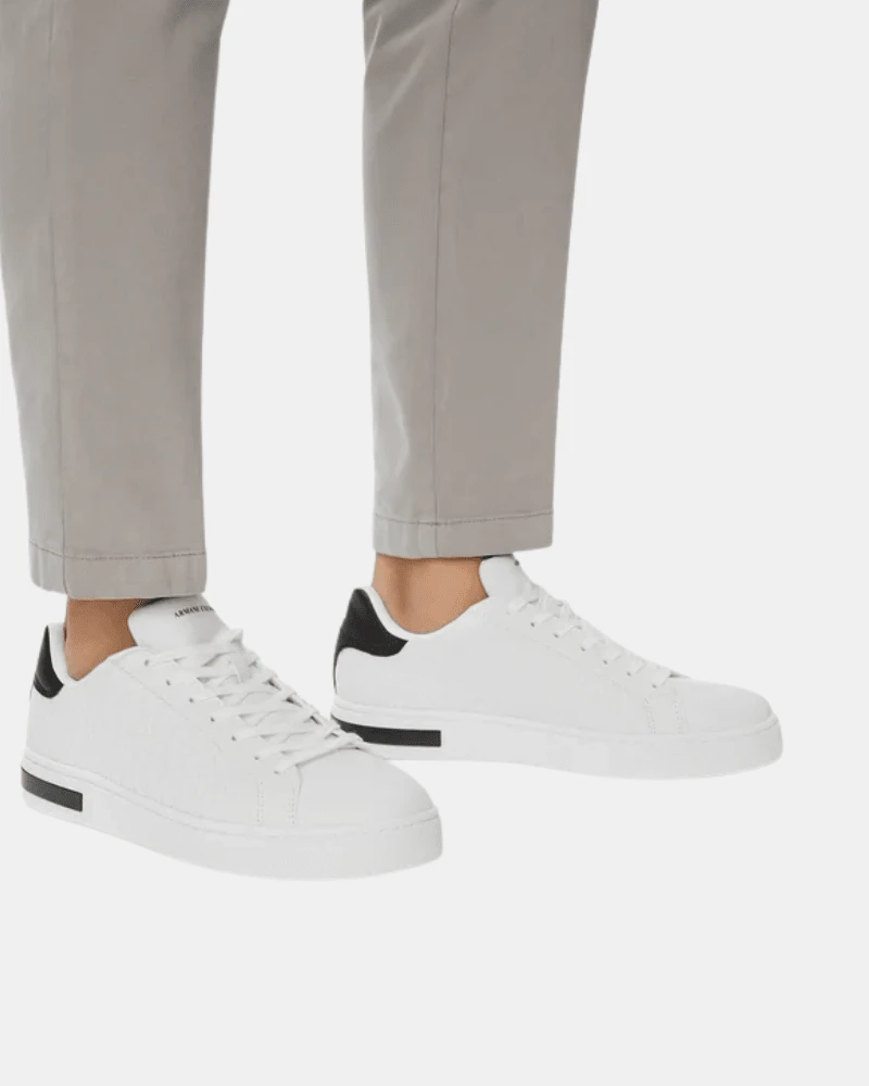 Armani Men Wide Fit Slippers - White - View 1