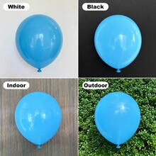 50/125pcs Matte Light Blue Round Latex Balloon Arch Garland Set, 5/10/12/18 Inch Assorted Sizes Helium Balloons, Suitable For Easter, Wedding, Anniversary, Baptism, Birthday, Graduation, Bachelorette Party, Gender Reveal Party Decorations - Light Blue - View 5