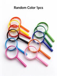 1/3/5/10pcs Color Handheld 60cm Magnifying Glass, High-Definition And High Magnification Reading Magnifying Glass For Students, Highly Portable , Can Be Used For Classroom Research And Classroom Rewards - Color - View 10