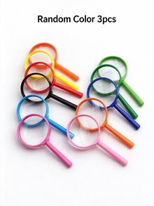 1/3/5/10pcs Color Handheld 60cm Magnifying Glass, High-Definition And High Magnification Reading Magnifying Glass For Students, Highly Portable , Can Be Used For Classroom Research And Classroom Rewards - Color - View 11