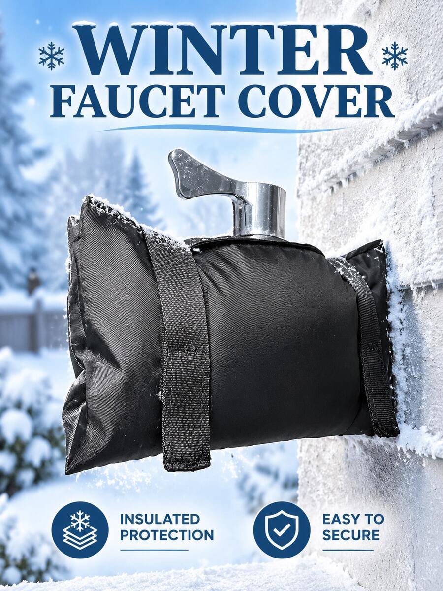 1pc Winter Outdoor Faucet Covers, High-Strength Winter Frost Protection, Easy To Install And Remove, For Winter Frost Protection, Pipe Insulation, Faucet Frost Protection Cover - Multi-color - View 1