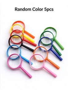 1/3/5/10pcs Color Handheld 60cm Magnifying Glass, High-Definition And High Magnification Reading Magnifying Glass For Students, Highly Portable , Can Be Used For Classroom Research And Classroom Rewards - Color - View 13