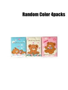 144/72/48/32/16/8pcs Portable Mini White Bear Napkins, Handkerchiefs, Portable Travel Handkerchiefs, Portable Cute Facial Tissues[Random Style] - Multicolor - View 10