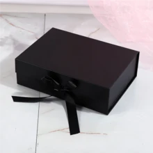 Personalized Gift Box With Lid, Customizable Name Magnetic Decorative Box - Ribbon Closure - Sturdy Cardboard Gift Box, Bridesmaid, Groomsman, Wedding Party, Magnetic Lid Storage Box, Wedding Celebration, Proposal Box, Aesthetic Home Decor - Multicolor - View 13